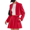 EXLURA Women's Business Casual Blazer Suit Sets and Pleated Mini Skirt 2 Piece Outfits Trendy Long Sleeve Y2K Clothes 2025 - 2 of 4