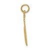 Black Bow Jewelry 14k Yellow Gold Satin & Diamond Cut Golf Bag Pendant, 7 x 27mm - 2 of 4