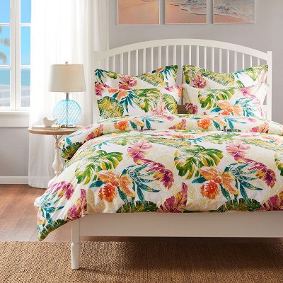 Greenland Home Fashions Tropics Coral Duvet Cover Set