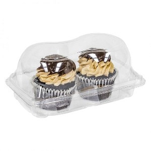 Inno-Pak 2 Count Jumbo Cupcake Container Clear PET - 220 ct - 1 of 2