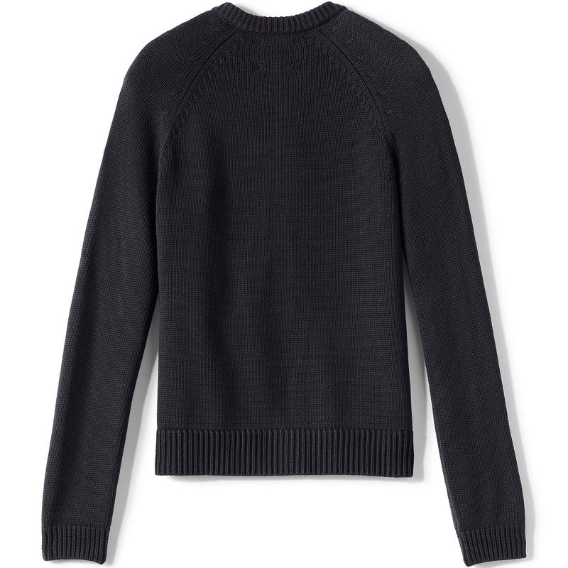 Lands' End School Uniform Kids Cotton Modal Zip-front Cardigan Sweater, 2 of 4