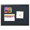 MasterVision Black Fabric Bulletin Board 18 Inches x 24 Inches Black MDF Frame - 2 of 4