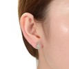 Timeless and Elegant Classic Drop Earrings Adorned with Sparkling Clear Cubic Zirconia for a Touch of Sophisticated Glamour - 2 of 3