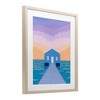 Stupell Industries Blue Boat Shed Sunrise Framed Print Under Glass - 2 of 4
