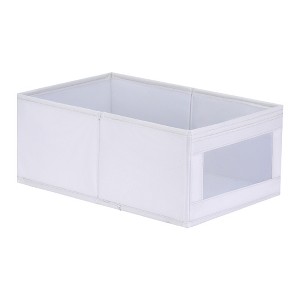 Unique Bargains Foldable Decorative Storage Bin with Handles for Shelves Closet 1 Pack - 1 of 4