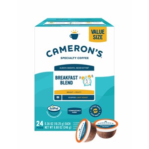 Cameron's Breakfast Blend Light Roast Coffee Pods - 24ct - 1 of 4