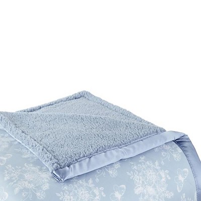 Twin Toile Wedgewood Fleece Sherpa Reversible Electric Blanket