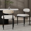 2 Pieces Boucle Armless Dining Chair, Upholstered Accent Chair - Morden Fort - 2 of 4