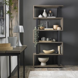 66'' Rustic Industrial 6-Tier Bookshelves and Bookcases With Open Storage Design - Cubicubi - 1 of 4