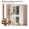 72" Tall Pantry Cabinet, Kitchen Pantry Storage Cabinets with 4 Door and 5 Adjustable Shelves, Wood Freestanding Cupboard with Drawer, Food Pantry B - 3 of 4
