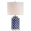 23" Clarke Chinoiserie Table Lamp (Includes LED Light Bulb) Blue - JONATHAN Y - 2 of 4