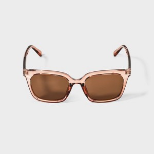 Women's Classic Preppy Square Sunglasses - Shade & Shore™ Brown - 1 of 2