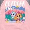 Girls' - Paw Patrol - Outdoor Vibes Shirt Tail Raglan Graphic T-shirt - 2 of 4
