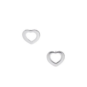 Hollywood Sensation Ivy Heart Stud Earring- Earrings 0.3 Inches Silver - 1 of 2
