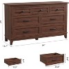 7 Drawers Dresser - Farmhouse Dressers for Bedroom, Wood Rustic Dresser, Storage Cabinet for Bedroom, for Living Room, Hallway, Entrywa - 2 of 4