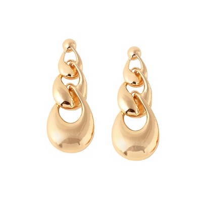 SOHI Women's White Chainlink Drop Earrings