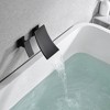 Sumerain Matte Black Tub Faucet Waterfall Wall Mounted Bathtub Filler Left-Handed Single Handle - 3 of 4