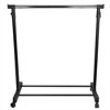 Sunbeam Single Rail Adjustable Rolling Garment and Wardrobe Organizing Rack, Black - 4 of 4