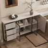 Luck Live 62.99" Modern Style Storage Cabinet with Three Doors and Three Drawers in Off-white - 4 of 4