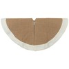 Northlight Burlap Mini Christmas Tree Skirt with Fleece Border - 20" - 4 of 4