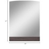 Whiteline Modern Living Berlin Rectangular Mirror in High Gloss Chestnut Grey - 4 of 4