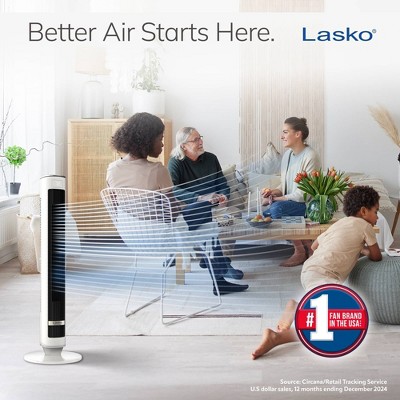 Lasko 40 12H Timer Remote Control Oscillating Tower Fan