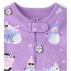 The Children's Place Baby Girls Long Sleeve Winter Critter Snug Fit Cotton Footed One Piece Pajamas - 2 of 4