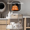 Itopfox 3-Tier Rolling Cart with Wheels, Utility Trolley with Handle, Clear Acrylic Movable Storage Organizer for Kitchen, Bathroom, Nursery, Laundry - 4 of 4