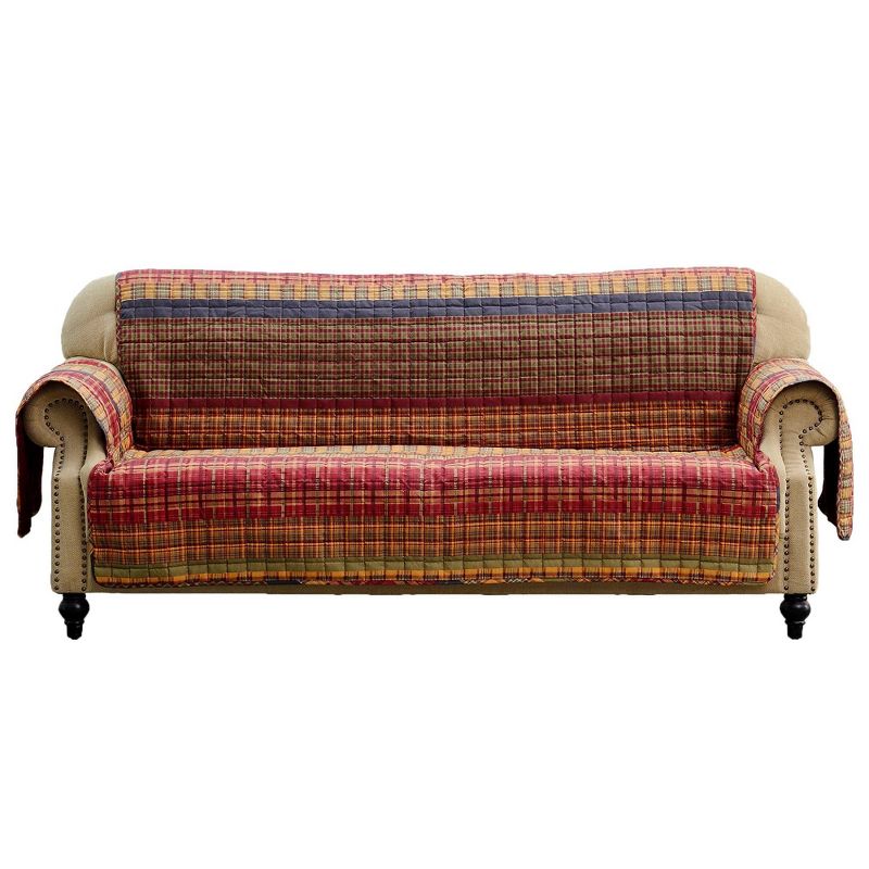 Reversible Gold Rush Furniture Protector Slipcover Red/Yellow - Greenland Home Fashions, 1 of 7