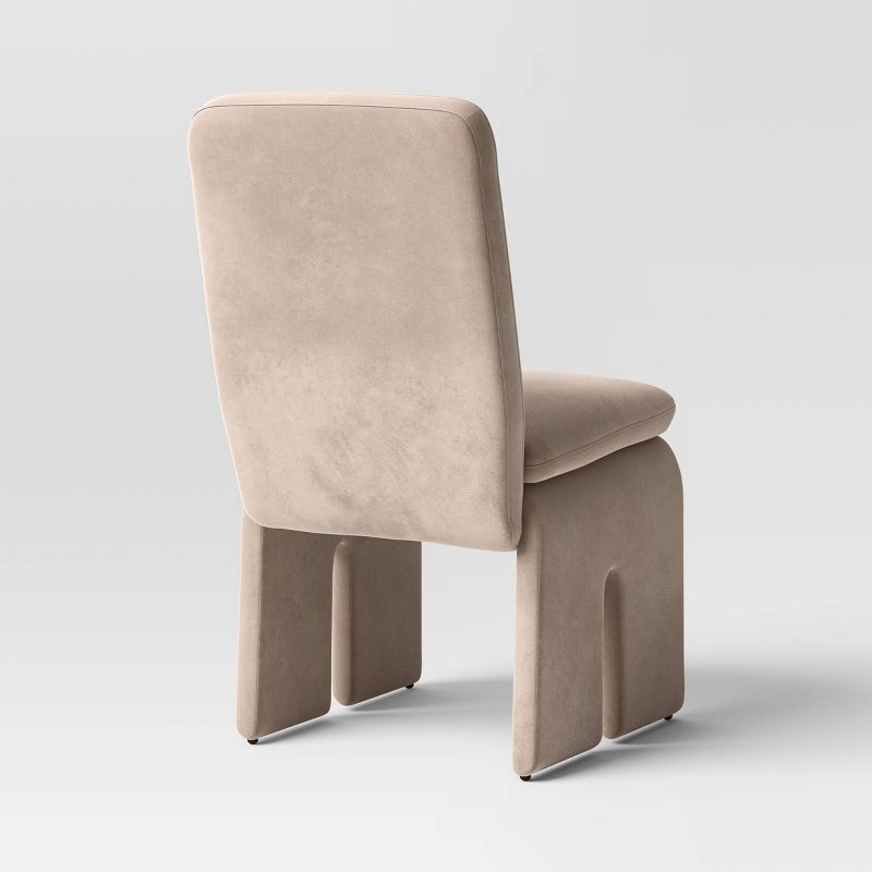 Safflower Sculptural Dining Chair Dark Tan - Threshold™, 4 of 10