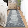 Machine Washable Area Rug with Rubber Backing Low Pile Modern Bordered Foldable Rugs - 2 of 4