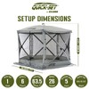 CLAM Quick-Set Venture 9 x 9 Foot Portable Pop Up Outdoor Camping Gazebo Screen Tent 5 Sided Canopy Shelter with Ground Stakes and Carry Bag, Gray - 2 of 4