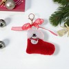 Unique Bargains Christmas Keychain with Double Ring and Lobster Clasp Plush Mesh Metal 1 Pc - 4 of 4