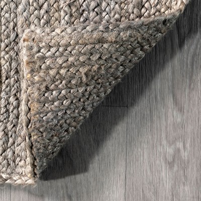 Handmade Gray Jute Flat Woven Area Rug, 3' x 5'