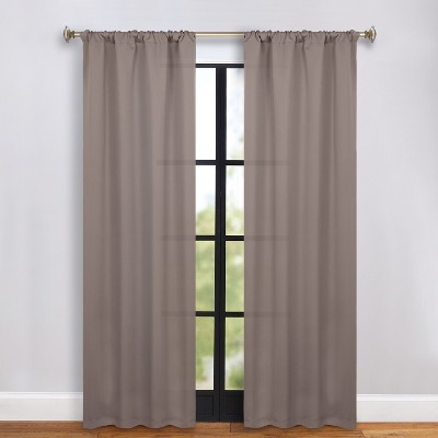 Classic Modern Solid Room Darkening Semi-Blackout Curtains, Rod Pocket, Set of 2 by Blue Nile Mills