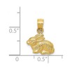 Black Bow Jewelry 14k Yellow Gold Textured Rabbit Pendant, 13mm - 4 of 4