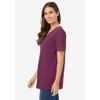 Woman Within Plus Size Perfect Short-Sleeve V-Neck Tee - 4 of 4
