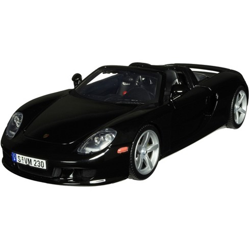 Porsche Carrera GT Convertible Black with Black Interior 1/18 Diecast Model  Car by Motormax