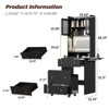Small Vanity Desk with Mirror and Lights, Hidden Stool, Charging Station, Fold-up Panel - 2 of 4