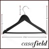Casafield Wooden Suit Hangers, Non-Slip Pant Bar & Swivel Hook - Set of 40 - 4 of 4