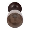 Pillar Holder with Glass Top and Turned Mango Wood and Metal Base in Modern Sculptural Design - 4 of 4