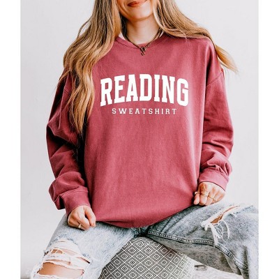 Simply Sage Market Women's  Garment Dyed Graphic Sweatshirt Reading Sweatshirt