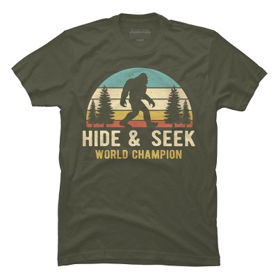 Men's Design By Humans Bigfoot - Hide And Seek World Champion By clickbong T-Shirt