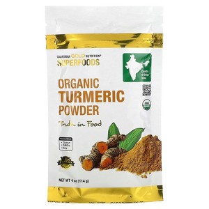 California Gold Nutrition Superfoods, Organic Turmeric Powder, 4 oz (114 g) - 1 of 3