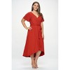 WEST K Womens Georgia Plus Size Flutter Sleeve High Low Hem Dress - 2 of 4