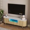 68.5" Floor-Standing TV Cabinet with 16-Color LED Lights, Entertainment Center with Storage Doors and Open Shelves, Media Console for Living Room - 4 of 4