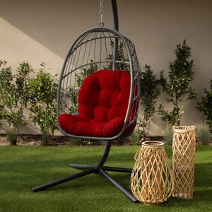 44" x 27" x 4" Outdoor Egg Chair Cushion - Sorra Home - 1 of 3