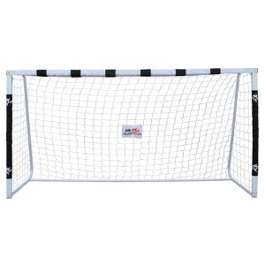 Racxily 10x5ft Soccer Goal with Net - Heavy Duty Backyard Football Goals for Kids & Adults, Portable with Carry Bag, Weatherproof UPVC Frame & Stakes - 1 of 4