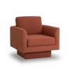 Grungis Upholstered Swivel Accent Chair with Curved Armrest Design,30"W Lounge Sofa,Modern Barrel Chair for Bedroom,Reading Room - 4 of 4