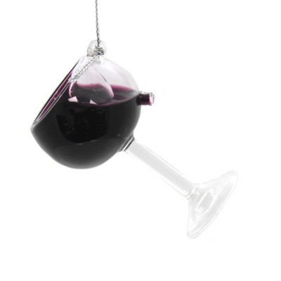 3.0 Inch Wine Glass. Alcoholic Beverage Grapes Tree Ornaments
